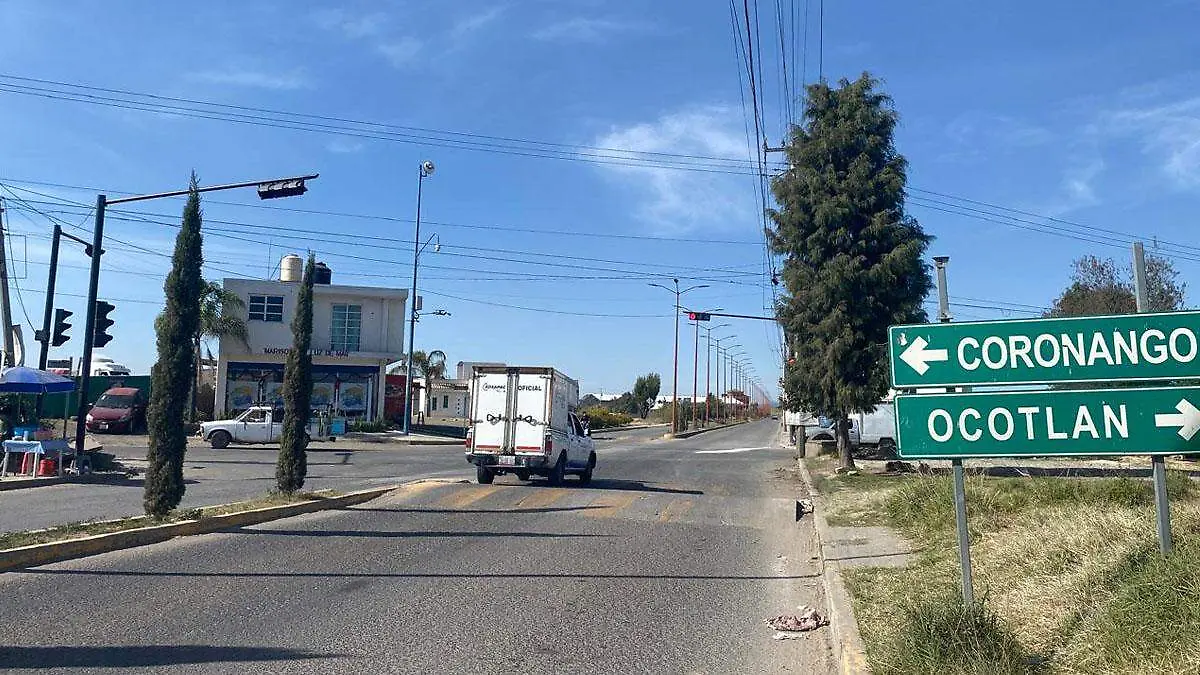 ruta entre Coronango y Xoxtla para llegar a la autopista México Puebla 